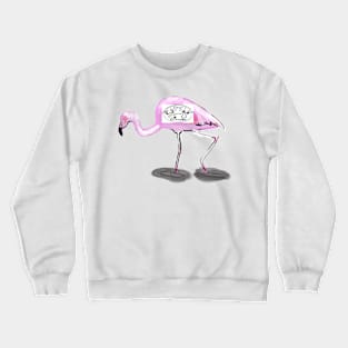 Pink flamingo Cow and Giraffe Crewneck Sweatshirt